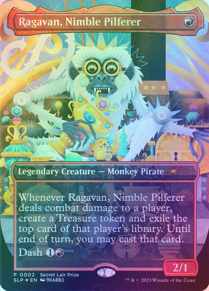 Ragavan, Nimble Pilferer (SLP) (2) / Borderless / Foil