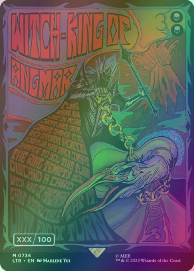 Witch-king of Angmar (LTR) (736z) / Borderless / Double Rainbow Foil