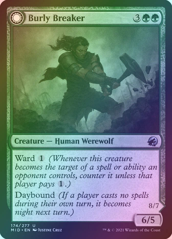 Burly Breaker // Dire-Strain Demolisher (MID) (174) / Foil