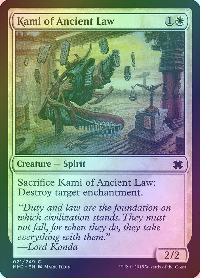 Kami of Ancient Law (MM2) (21) / Foil