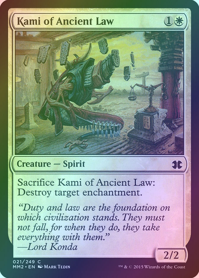Kami of Ancient Law (MM2) (21) / Foil