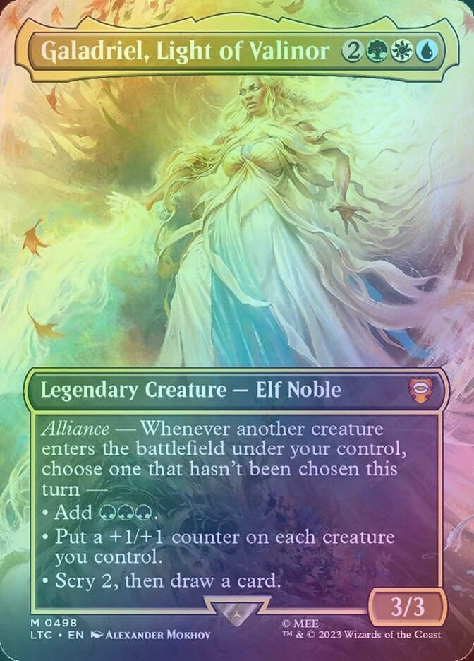 Galadriel, Light of Valinor (LTC) (498) / Borderless / Foil