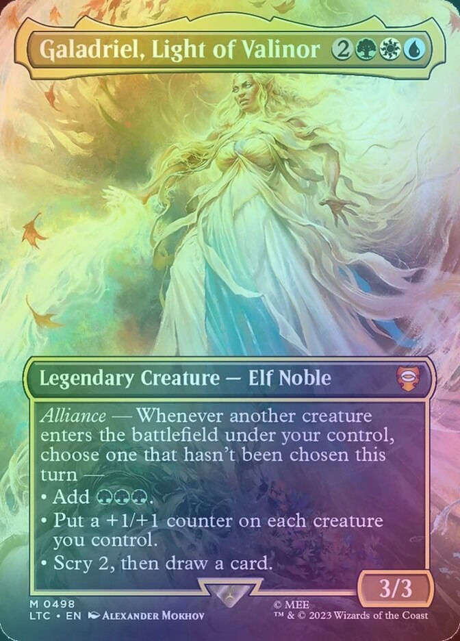 Galadriel, Light of Valinor (LTC) (498) / Borderless / Foil