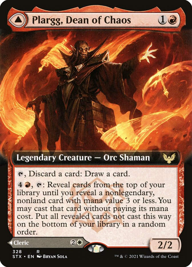 Plargg, Dean of Chaos // Augusta, Dean of Order (STX) (328) / Extended Art