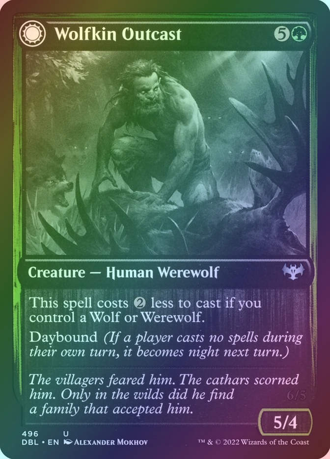 Wolfkin Outcast // Wedding Crasher (DBL) (496) / Foil