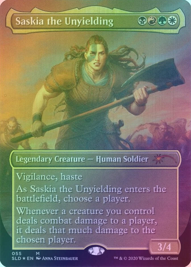 Saskia the Unyielding (SLD) (55) / Borderless / Foil