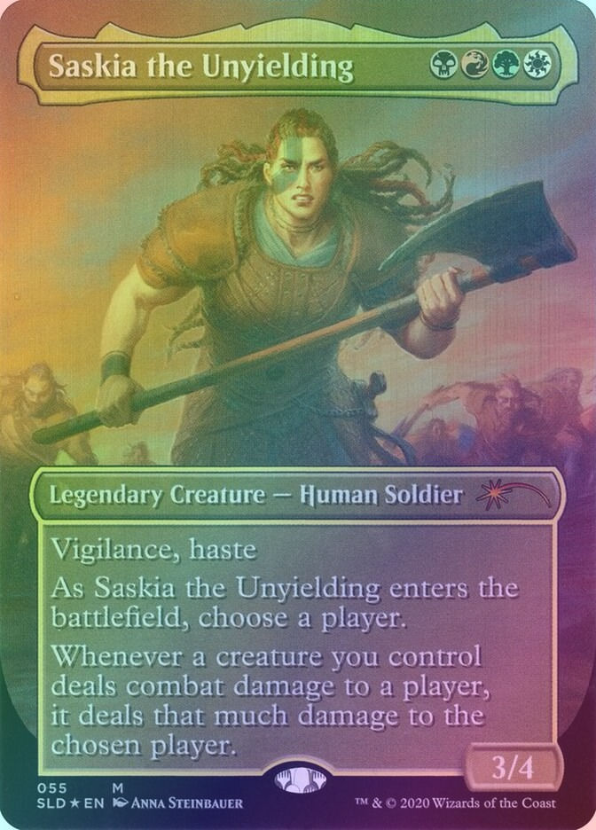 Saskia the Unyielding (SLD) (55) / Borderless / Foil