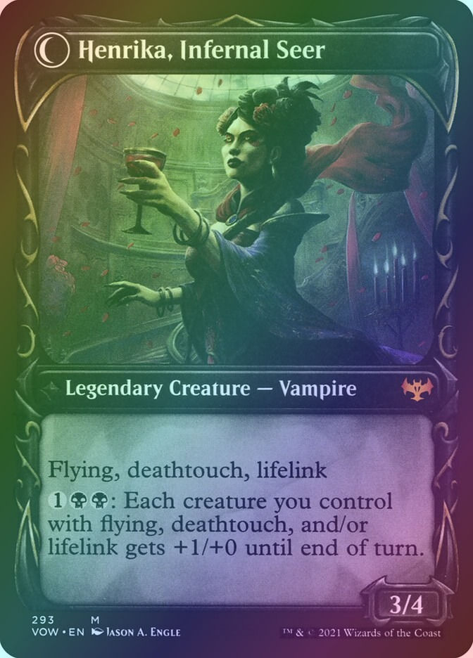 Henrika Domnathi // Henrika, Infernal Seer (VOW) (293) / Showcase / Foil — cara 2 de 2