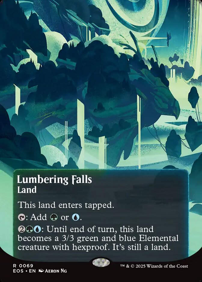 Lumbering Falls (EOS) (69) / Borderless