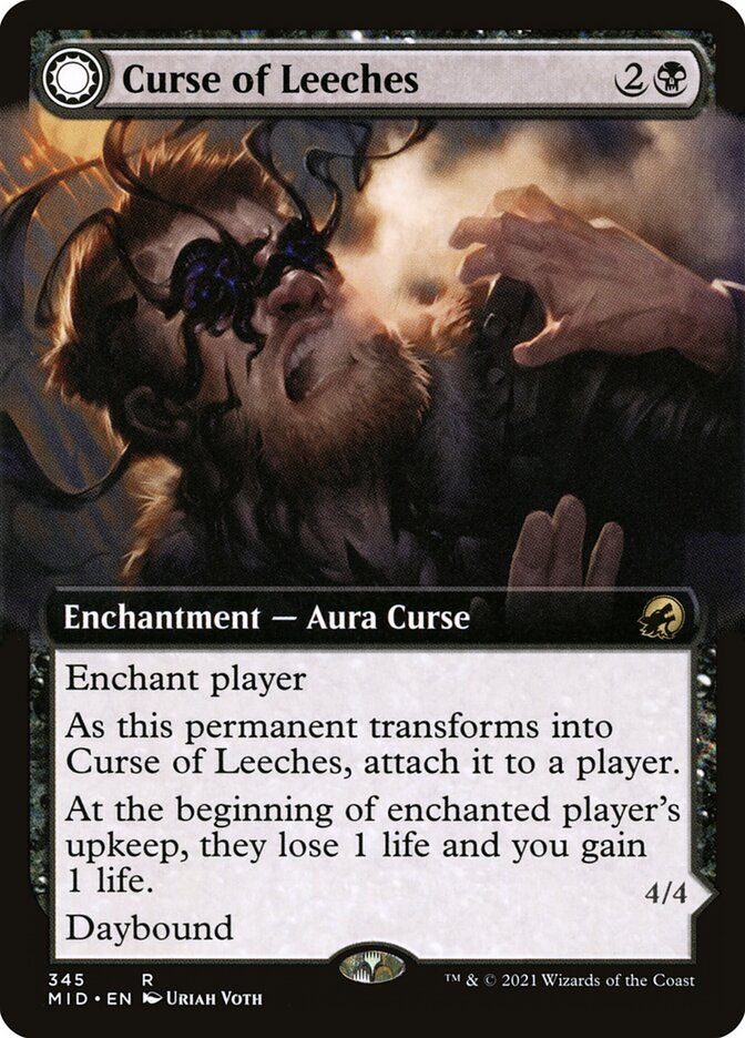 Curse of Leeches // Leeching Lurker (MID) (345) / Extended Art — cara 1 de 2