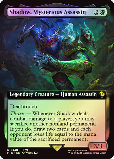 Shadow, Mysterious Assassin (FIC) (148) / Extended Art / Foil