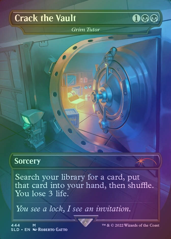 Grim Tutor (SLD) (444) / Borderless / Foil