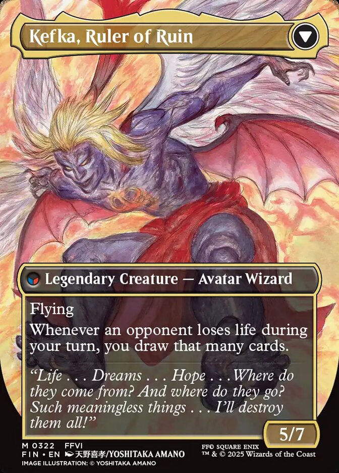 Kefka, Court Mage // Kefka, Ruler of Ruin (FIN) (322) / Borderless — cara 2 de 2