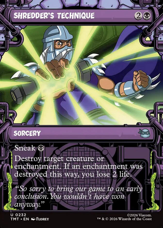 Shredder's Technique (TMT) (232) / Borderless / Showcase
