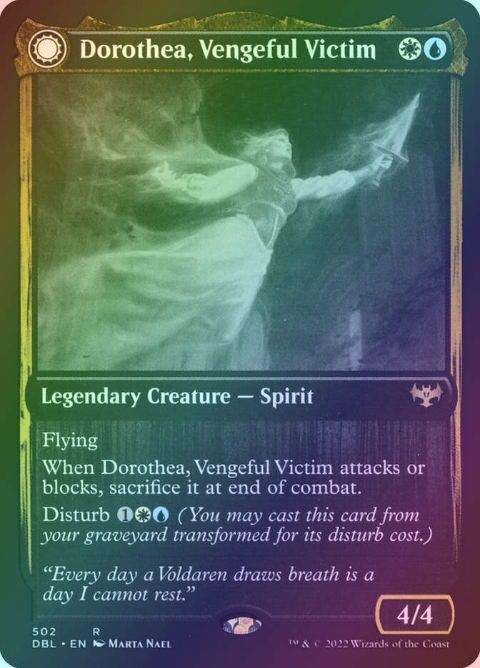 Dorothea, Vengeful Victim // Dorothea's Retribution (DBL) (502) / Foil