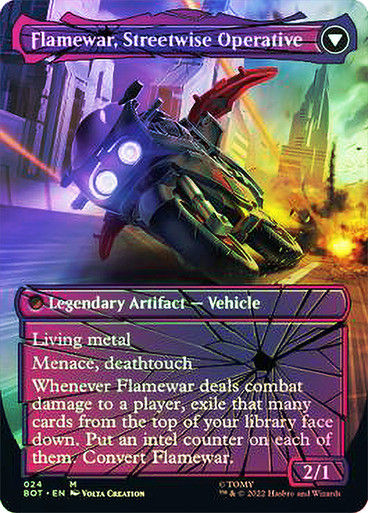 Flamewar, Brash Veteran // Flamewar, Streetwise Operative (BOT) (24) / Foil — cara 2 de 2