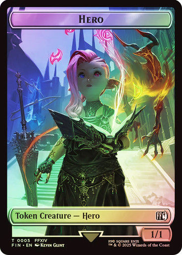 Hero Token T05 // Treasure (TFIN) / Foil — cara 1 de 2