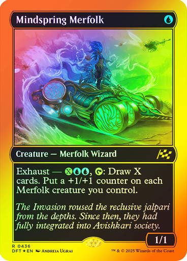 Mindspring Merfolk (DFT) (436) / First Place Foil
