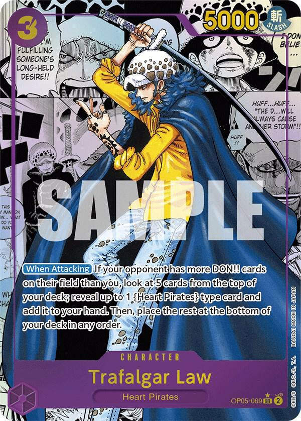 Trafalgar Law (069) (Alternate Art) (Manga) (OP05-069) / Foil