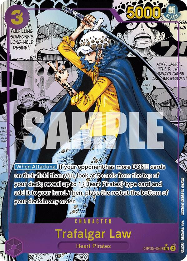 Trafalgar Law (069) (Alternate Art) (Manga) (OP05-069) / Foil