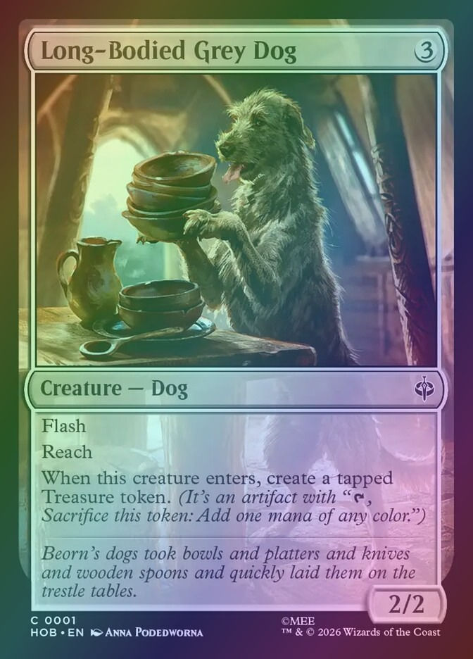 Long-Bodied Grey Dog (HOB) (1) / Foil