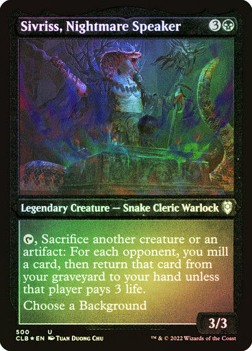 Sivriss, Nightmare Speaker (CLB) / Foil-Etched