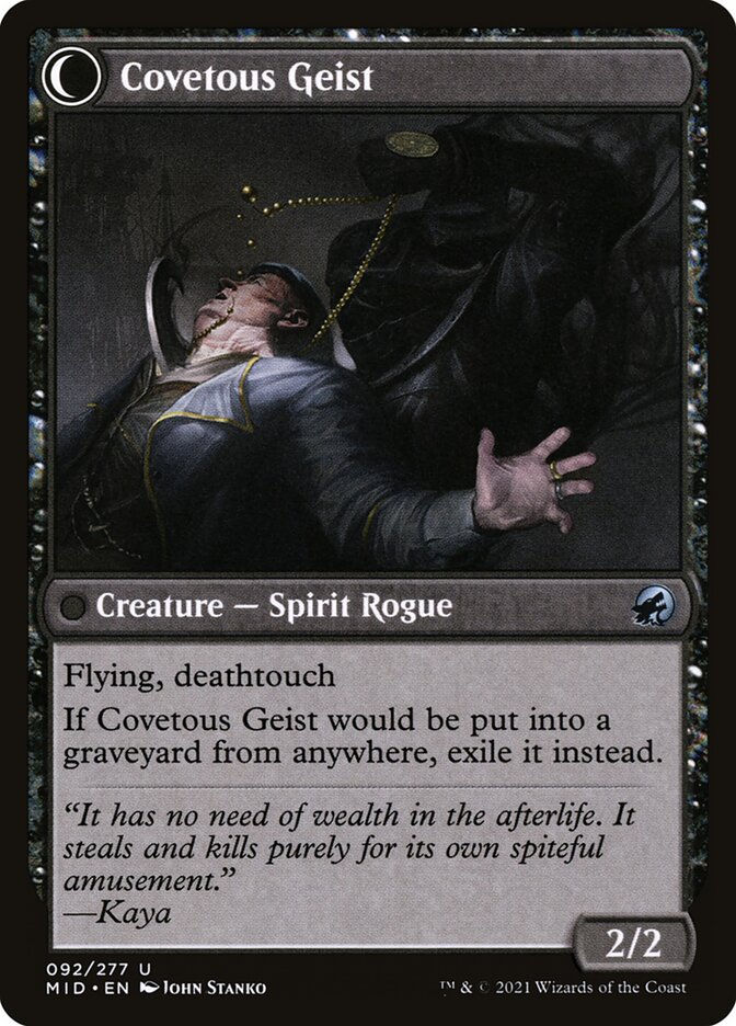 Covert Cutpurse // Covetous Geist (MID) (92) — cara 2 de 2