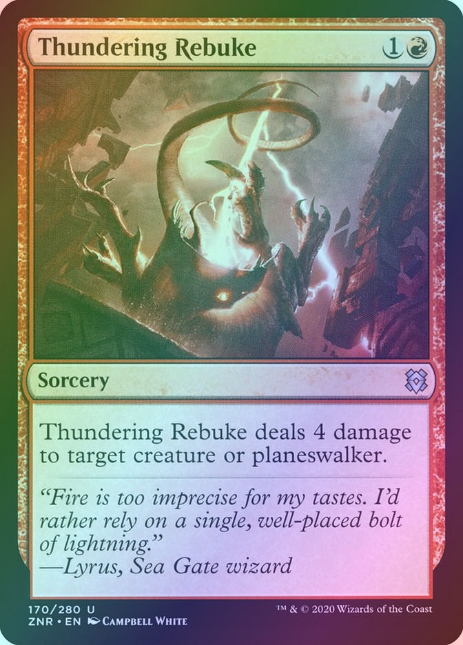 Thundering Rebuke (ZNR) (170) / Foil