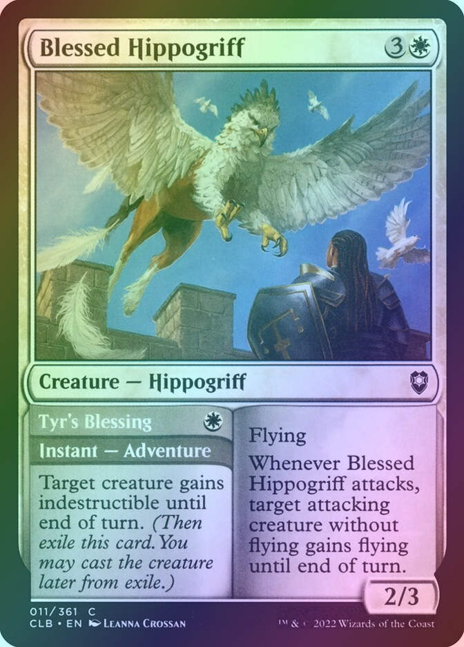 Blessed Hippogriff // Tyr's Blessing (CLB) (11) / Foil