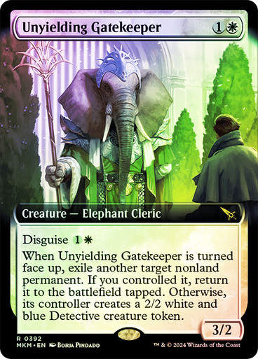 Unyielding Gatekeeper (mkm) (392) / Extended Art Foil