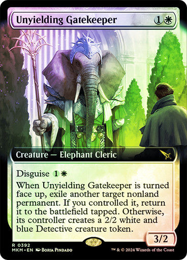 Unyielding Gatekeeper (mkm) (392) / Extended Art Foil