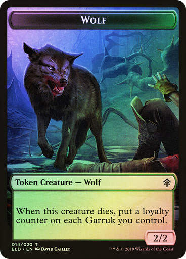 Wolf Token // Food Token (#16) (TELD) / Foil