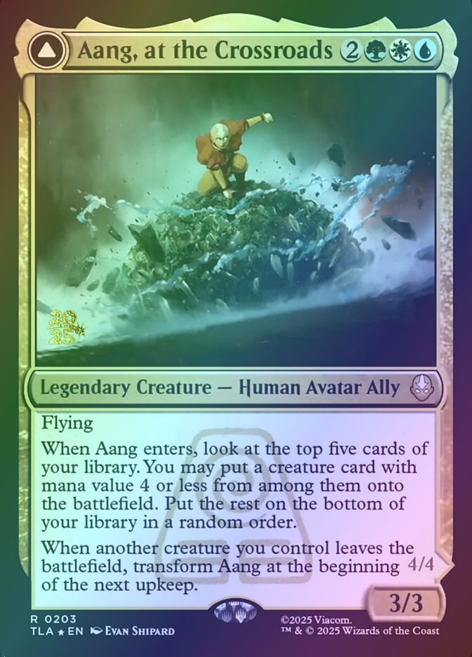 Aang, at the Crossroads // Aang, Destined Savior (PTLA) (203s) / Foil — cara 1 de 2