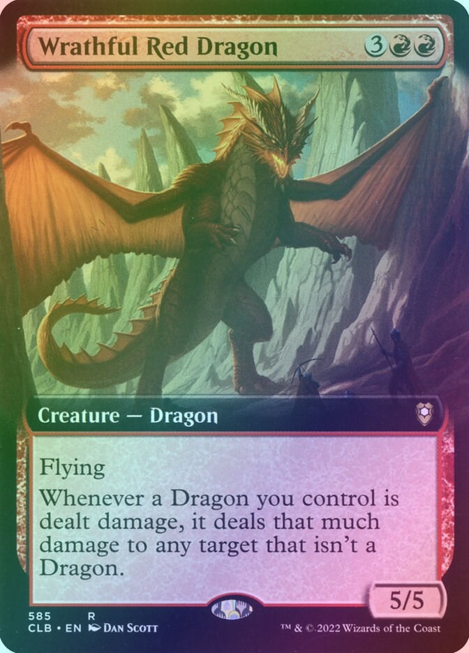 Wrathful Red Dragon (CLB) (585) / Extended Art / Foil