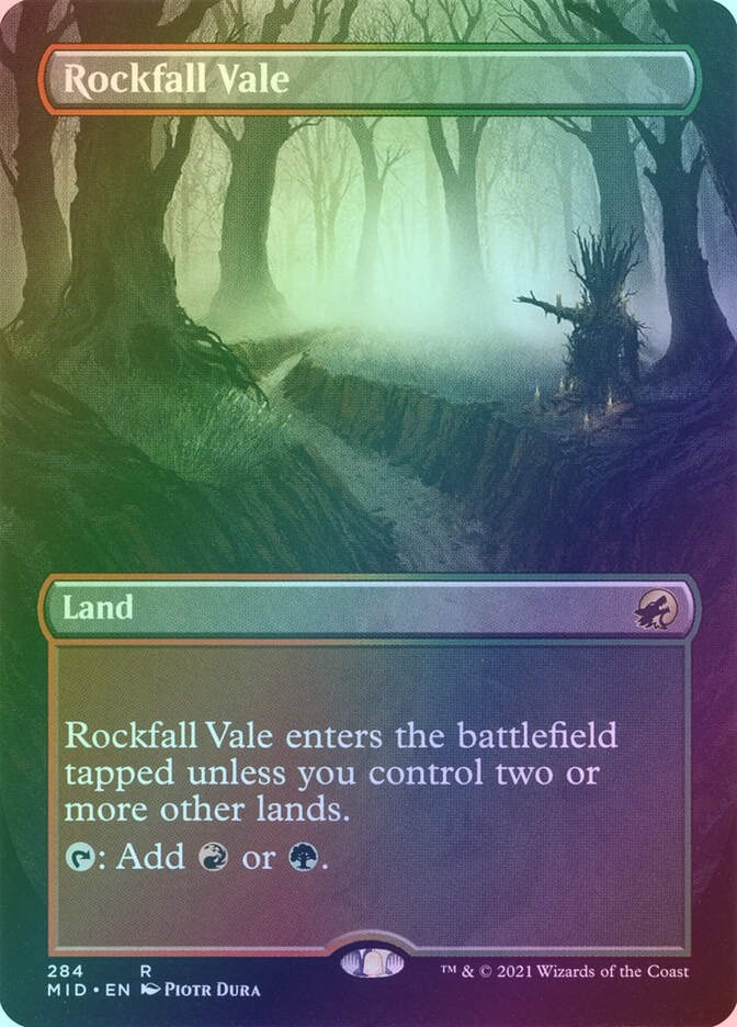 Rockfall Vale (MID) (284) / Borderless / Foil