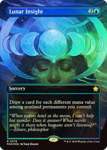 Lunar Insight (FDN) (378) / Mana Foil / Borderless