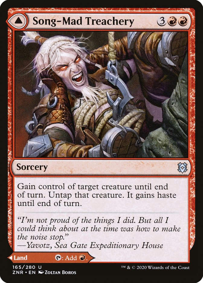 Song-Mad Treachery // Song-Mad Ruins (ZNR) (165)