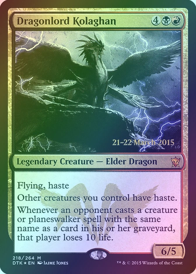 Dragonlord Kolaghan (PDTK) (218s) / Foil