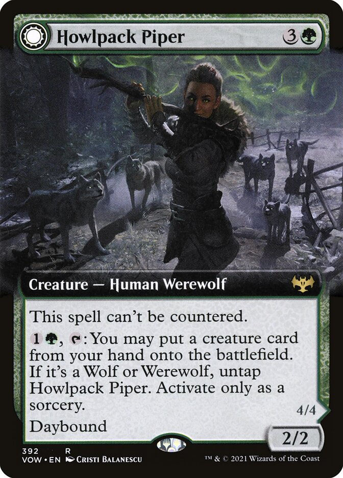 Howlpack Piper // Wildsong Howler (VOW) (392) / Extended Art — cara 1 de 2