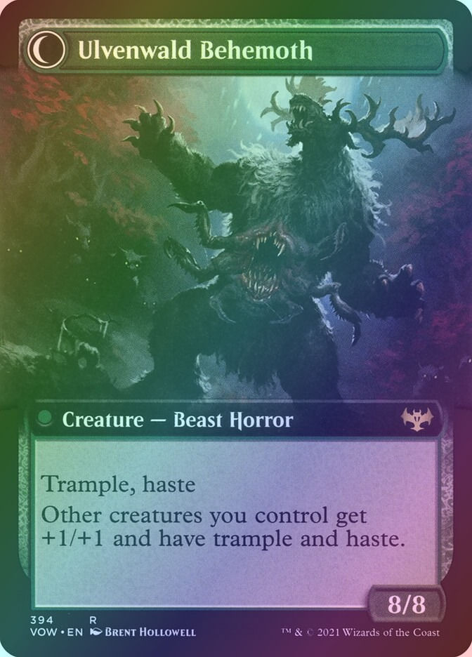 Ulvenwald Oddity // Ulvenwald Behemoth (VOW) (394) / Extended Art / Foil — cara 2 de 2