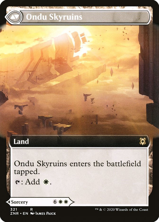 Ondu Inversion // Ondu Skyruins (ZNR) (321) / Extended Art — cara 2 de 2