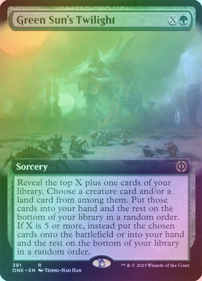 Green Sun's Twilight (ONE) (391) / Extended Art / Foil