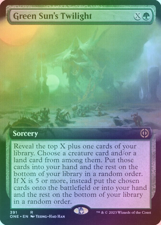 Green Sun's Twilight (ONE) (391) / Extended Art / Foil