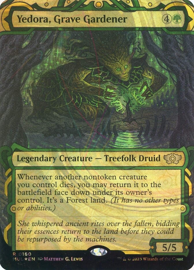 Yedora, Grave Gardener (MUL) (160) / Borderless / Showcase / Halo Foil
