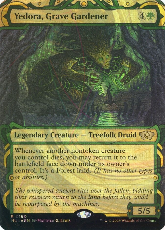 Yedora, Grave Gardener (MUL) (160) / Borderless / Showcase / Halo Foil