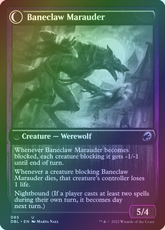 Baneblade Scoundrel // Baneclaw Marauder (DBL) (85) / Foil — cara 2 de 2