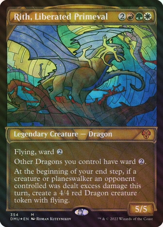 Rith, Liberated Primeval (DMU) (354) / Showcase / Textured Foil