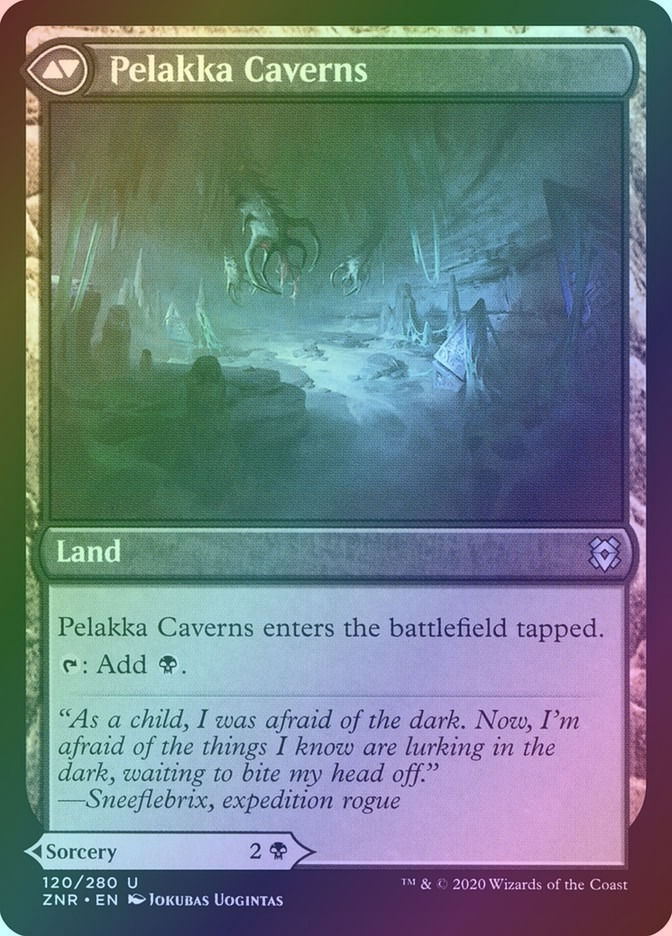 Pelakka Predation // Pelakka Caverns (ZNR) (120) / Foil — cara 2 de 2