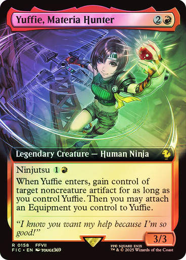 Yuffie, Materia Hunter (FIC) (158) / Extended Art / Foil