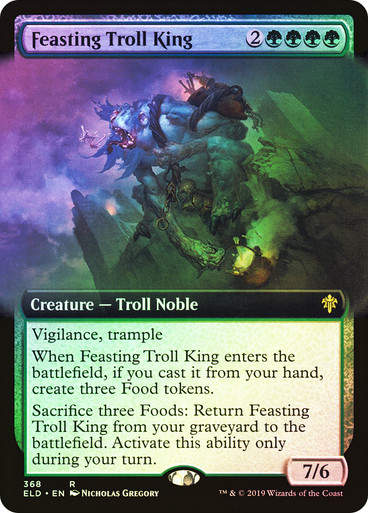 Feasting Troll King (ELD) (368) / Extended Art / Foil